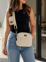 Crossbody Dog Walking Bag — Ivory