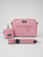 Crossbody Dog Walking Bag — Dusty Pink