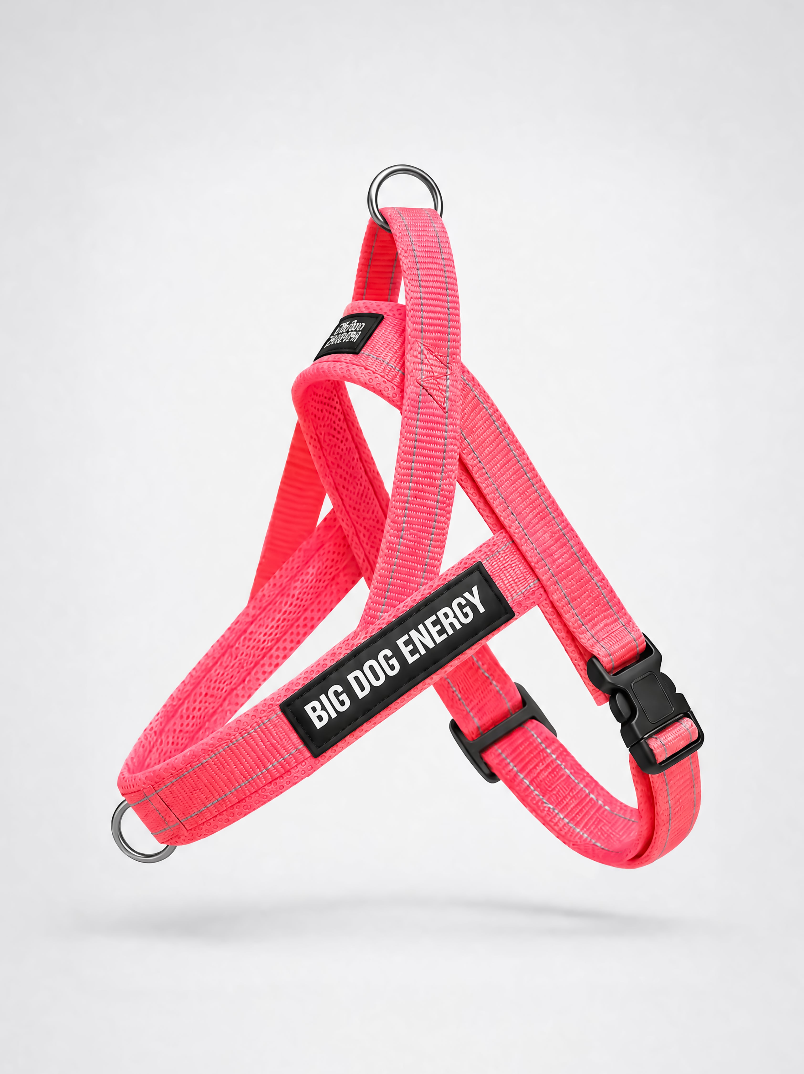 No-Pull Dog Harness — Neon Coral