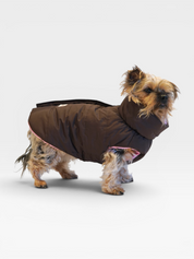 Reversible Puffer Jacket - Chocolate Brown / Pink